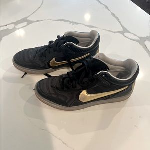 Nike Black and Gold Sneakers Size 9
